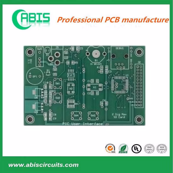 Quick Turn Fr4 Double Layers Rigid PCB Circuit Board SMT Flexible PCB Assembly Solder Mask PCB