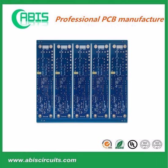 높은 정밀도 주문 파란 땜납 가면 다중층 인쇄 회로 기판 단 하나 두 배 PCB 회로판 제조